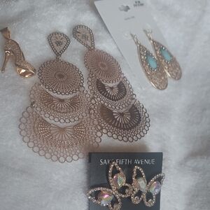 Gold and Silver Statement Earrings